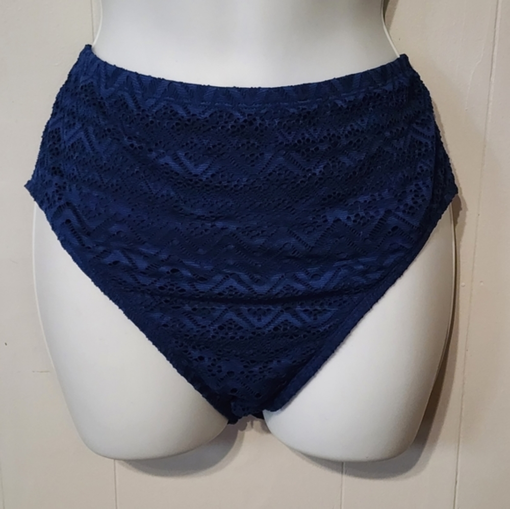 Navy‎ Blue 2X Bikini Bottoms Catalina Swim Beach Plus A105